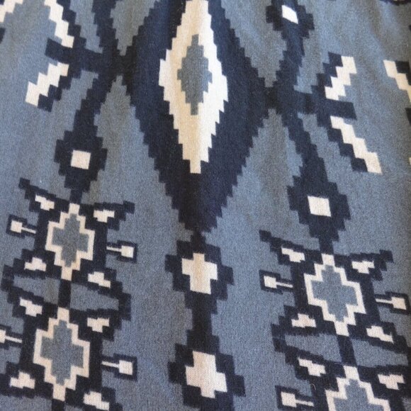 Reborn maxi dress size L, black bodice, grey& cream geometric print on skirt VGC - Picture 4 of 15